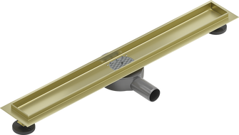 Mexen Flat 360° corps pour drain linéaire pivotant 60 cm, doré brossé - 1A40060