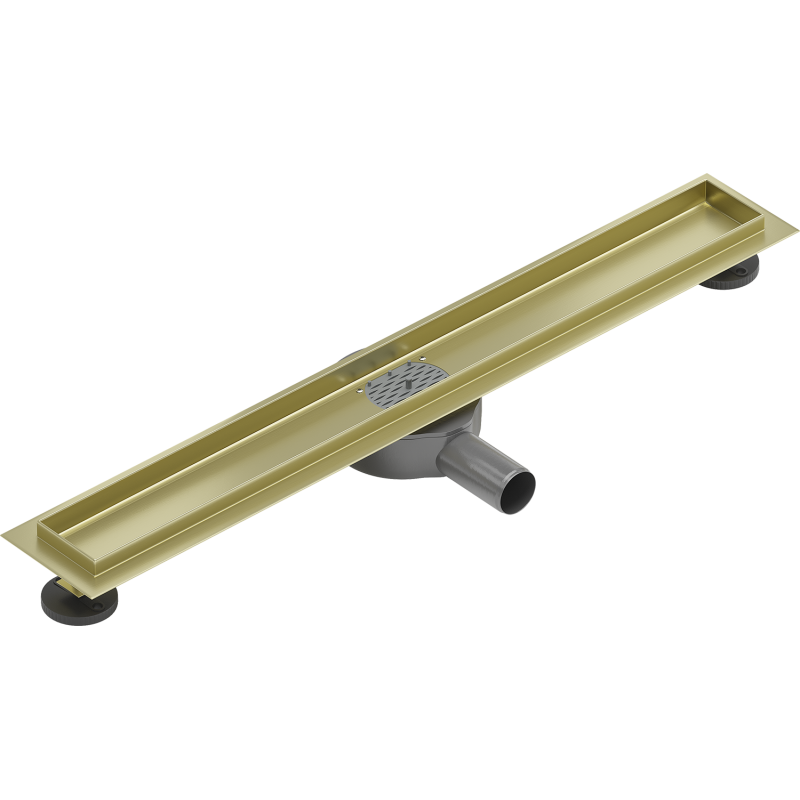 Mexen Flat 360° Corps pour drain linéaire rotatif 50 cm, doré brossé - 1A40050