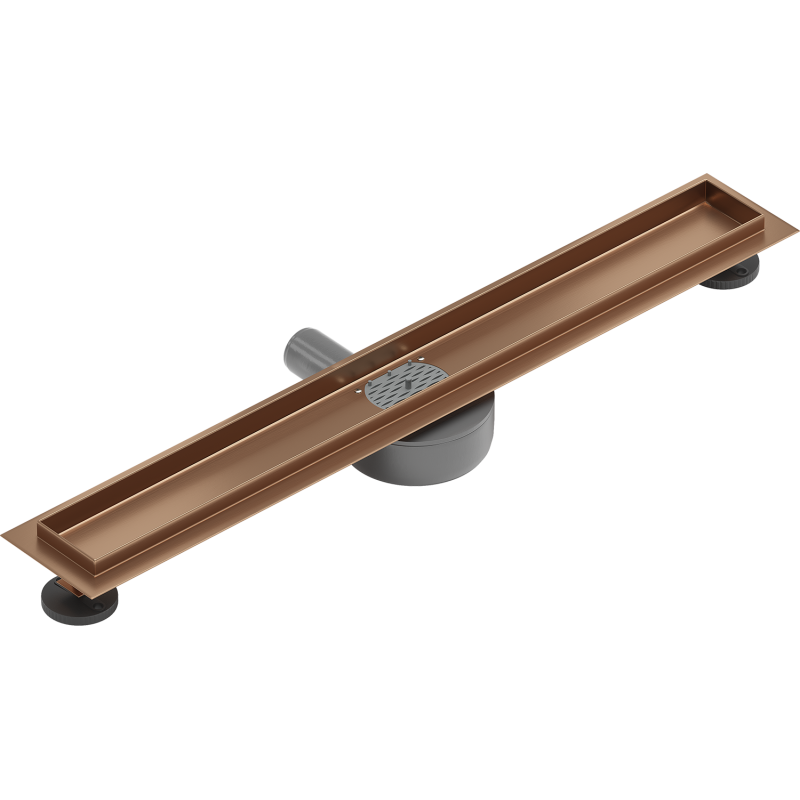 Mexen Flat 360° corps pour drain linéaire rotatif 60 cm, cuivre brossé - 1C40060