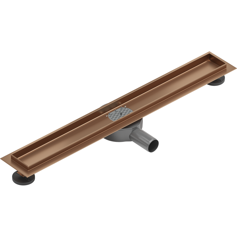 Mexen Flat 360° corps pour drain linéaire rotatif 70 cm, cuivre brossé - 1C40070