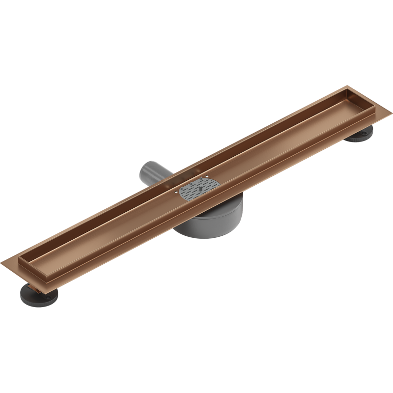 Mexen Flat 360° corps pour drain linéaire rotatif 70 cm, cuivre brossé - 1C40070