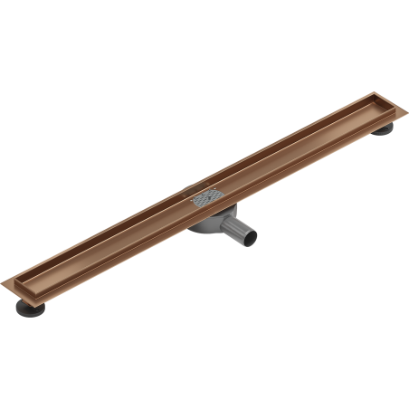 Mexen Flat 360° boîtier pour drainage linéaire rotatif 90 cm, cuivre brossé - 1C40090