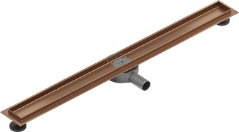 Mexen Flat 360° boîtier pour drainage linéaire rotatif 90 cm, cuivre brossé - 1C40090