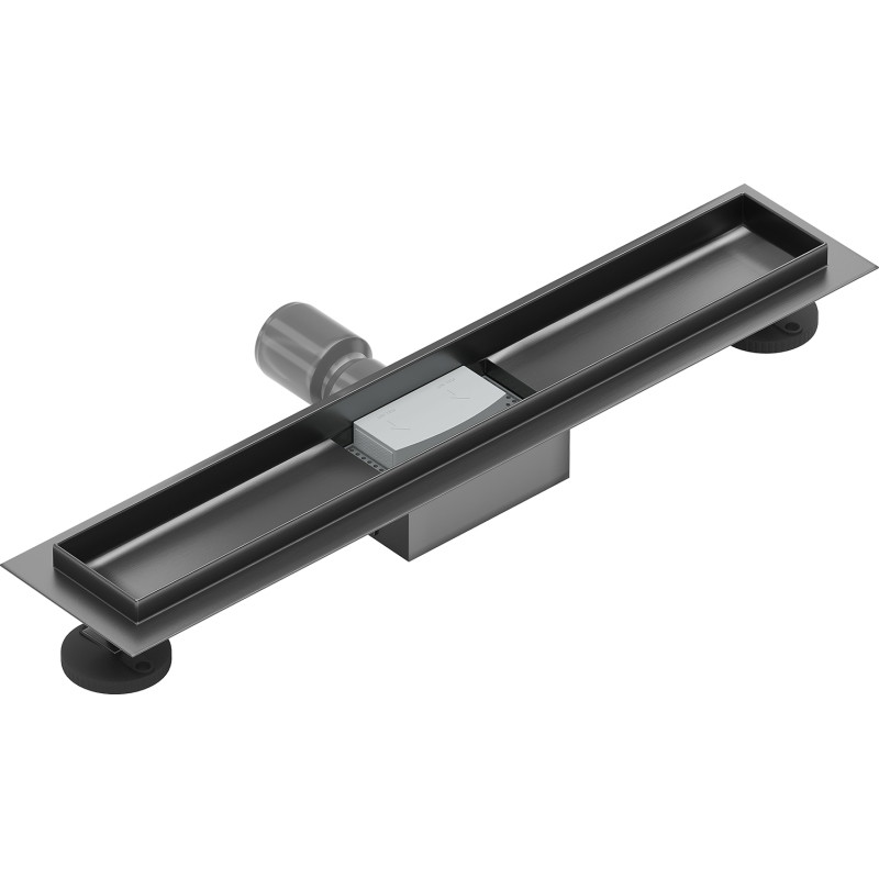 Mexen Flat corps pour canalisation linéaire 50 cm, gris acier brossé - 1E15050