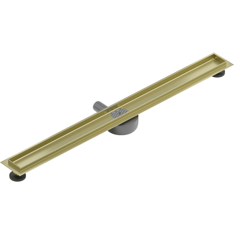 Mexen Flat 360° corps pour caniveau linéaire pivotant 100 cm, or brossé - 1A40100