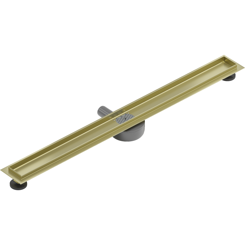 Mexen Flat 360° corps pour drain linéaire rotatif 80 cm, doré brossé - 1A40080