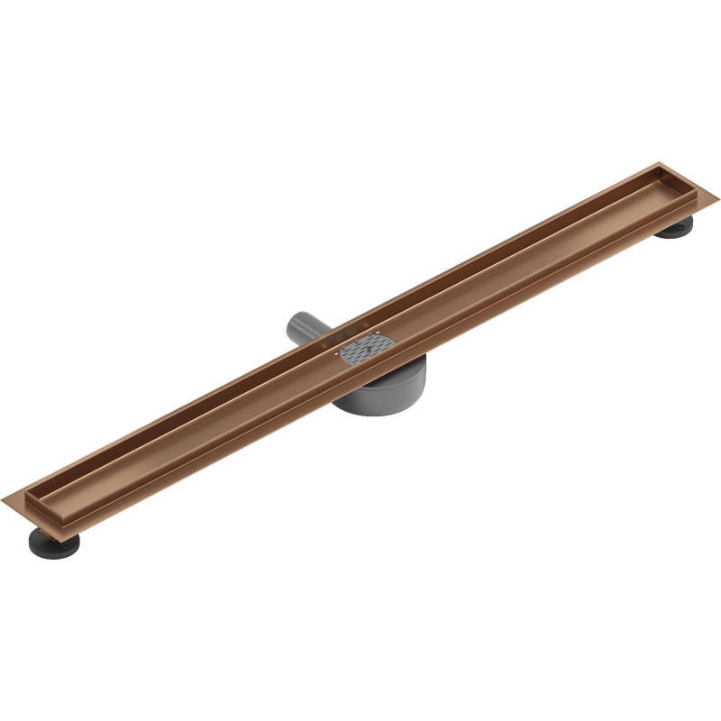 Mexen Flat 360° boîtier pour drainage linéaire rotatif 90 cm, cuivre brossé - 1C40090