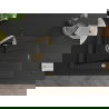 Mexen Cesar évier en granit à 1 cuve avec égouttoir 775 x 470 mm, Noir, siphon Or - 6514771010-77-G