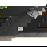 Mexen Enzo évier en granit à 1 cuve avec égouttoir 576 x 465 mm, Noir, siphon Noir - 6506571005-77-B