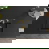 Mexen Milo évier en granit à 1 cuve 435 x 410 mm, Noir, siphon Or - 6505441000-77-G