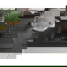 Mexen Pablo évier en granit à 1 cuve avec égouttoir 752 x 436 mm, Noir, siphon Noir - 6510751010-77-B