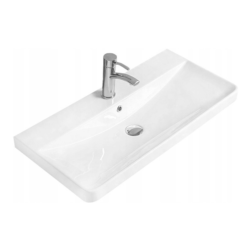 Mexen Dagna lavabo encastré dans le plan 81 x 39 cm, blanc - 21998000