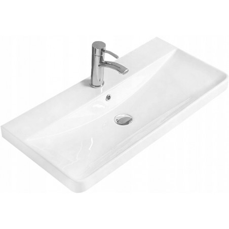Mexen Dagna lavabo encastré dans le plan 81 x 39 cm, blanc - 21998000