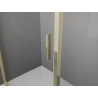 Mexen Exo-S 3S cabine de douche 3 parois coulissante 125 x 70 cm, transparent, dorée - 8151-125-070-50-00-3S