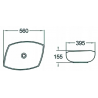 Mexen Gianna lavabo de comptoir 50 x 39 cm, Blanc - 21915600