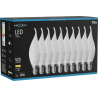 Mexen Nova 10x Ampoule LED flamme E14, C37, 5W, Chaude - 3000K, 525 lm - L106-E14-0530-01x10
