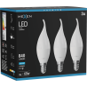 Mexen Nova 3x Ampoule LED flamme E14, C37, 8W, Froid - 6500K, 840 lm - L106-E14-0865-01x03