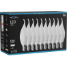 Mexen Nova 10x ampoule LED flamme E14, C37, 10W, Neutre - 4000K, 1055 lm - L106-E14-1040-01x10
