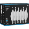 Mexen Nova 6x Ampoule LED flamme E14, C37, 10W, Froid - 6500K, 1055 lm - L106-E14-1065-01x06