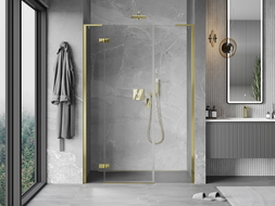 Mexen Mist-H L porte de douche pivotante gauche 150 cm, transparent, doré - 8A5L-150-001-50-00-L