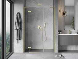 Mexen Mist-H L porte de douche pivotante gauche 150 cm, transparent, or brossé - 8A5L-150-001-55-00-L