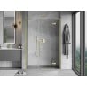 Mexen Mist-H L porte de douche pivotante droite 125 cm, transparent, or brossé - 8A5L-125-001-55-00-P