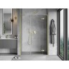 Mexen Mist-H L porte de douche pivotante droite 145 cm, transparent, or brossé - 8A5L-145-001-55-00-P