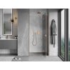Mexen Mist-H L porte de douche pivotante droite 75 cm, transparent, cuivre brossé - 8A5L-075-000-65-00-P