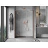 Mexen Mist-H L porte de douche battante gauche 125 cm, transparent, cuivre brossé - 8A5L-125-001-65-00-L