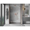 Mexen Mist-H L porte de douche pivotante gauche 135 cm, transparent, cuivre brossé - 8A5L-135-001-65-00-L
