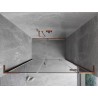 Mexen Mist-H L porte de douche battante droite 140 cm, transparent, cuivre brossé - 8A5L-140-001-65-00-P
