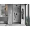 Mexen Mist-H L porte de douche pivotante droite 90 cm, transparent, noir - 8A5L-090-000-70-00-P