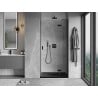 Mexen Mist-H L porte de douche pivotante droite 90 cm, transparent, noir - 8A5L-090-000-70-00-P