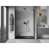 Mexen Mist-H L porte de douche pivotante gauche 130 cm, transparent, noir - 8A5L-130-001-70-00-L