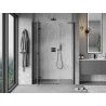 Mexen Mist-H L porte de douche battante gauche 145 cm, transparent, noir - 8A5L-145-001-70-00-L