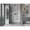 Mexen Mist-H L porte de douche pivotante gauche 150 cm, transparente, noire - 8A5L-150-001-70-00-L