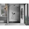 Mexen Mist-H L porte de douche pivotante droite 140 cm, transparent, noir - 8A5L-140-001-70-00-P