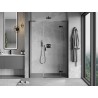 Mexen Mist-H L porte de douche pivotante droite 140 cm, transparent, noir - 8A5L-140-001-70-00-P