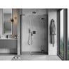 Mexen Mist-H L porte de douche battante droite 150 cm, transparent, noir - 8A5L-150-001-70-00-P