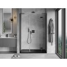 Mexen Mist-H L porte de douche pivotante droite 160 cm, transparent, noir - 8A5L-160-001-70-00-P