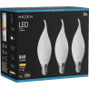 Mexen Nova 3x Ampoule LED flamme E14, C37, 8W, Chaude - 3000K, 840 lm - L106-E14-0830-01x03