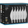 Mexen Nova 6x Ampoule LED flamme E14, C37, 8W, Chaude - 3000K, 840 lm - L106-E14-0830-01x06
