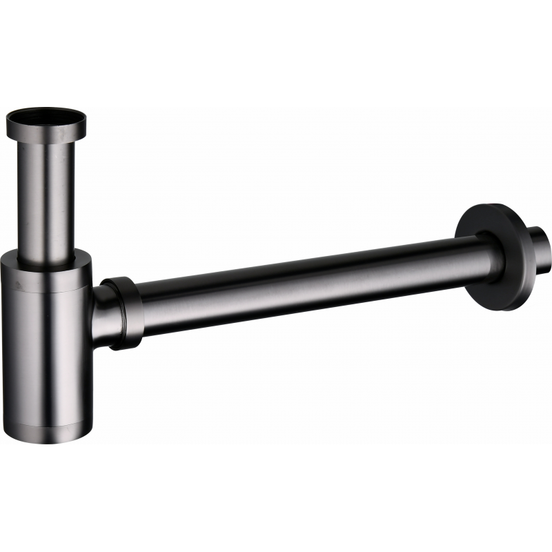 Mexen demi-siphon rond pour lavabo, Graphite - 79950-66