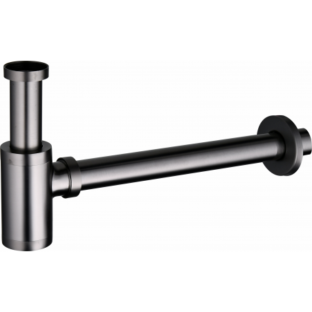 Mexen demi-siphon de lavabo rond, gun gray brossé - 79950-66