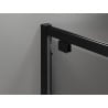 Mexen Exo-3S cabine de douche 3 parois battante 100 x 75 cm, transparent, noir - 8181-100-075-70-00-3S