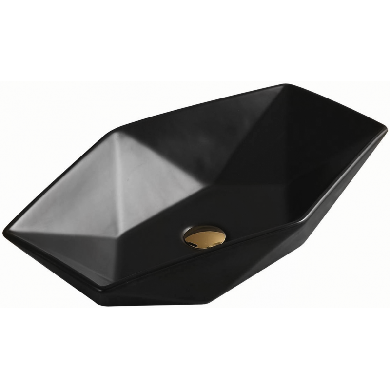 Mexen Elena lavabo de comptoir 63 x 41 cm, Noir mat - 21476385