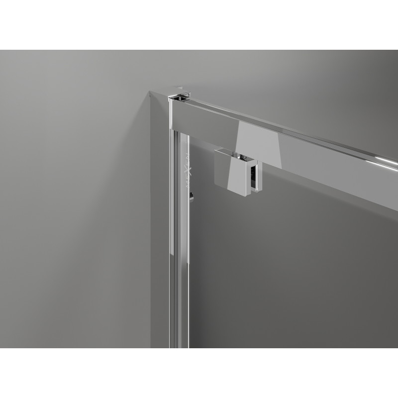 Mexen Exo-BR Duo 3S cabine de douche à 3 parois, battante 70 x 120 cm, transparent, chromée - 8182-070-120-01-00-3S
