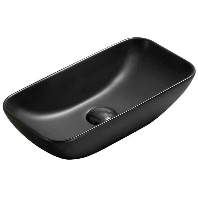 Mexen Klara lavabo de comptoir 46 x 23 cm, Noir mat - 21564685
