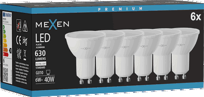 Mexen Nova 6x Ampoule LED GU10, 6W, Neutre - 4000K, 630 lm - L107-GU10-0640-01x06