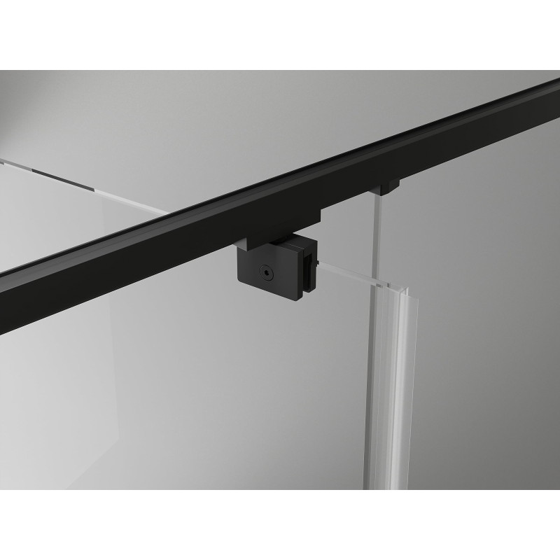 Mexen Exo-BR Duo 3S cabine de douche 3 parois battante 70 x 70 cm, transparente, noire - 8182-070-070-70-00-3S